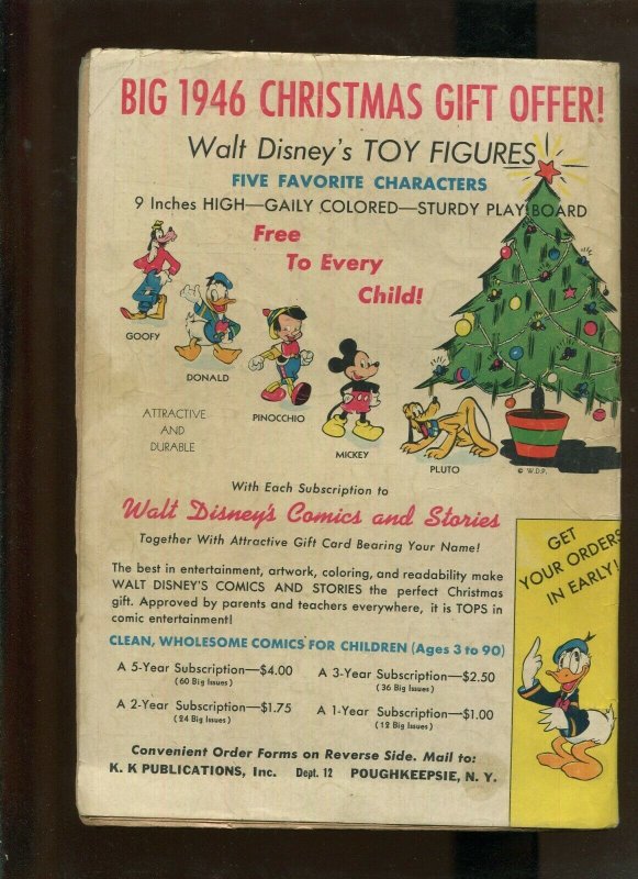 WALT DISNEY'S COMICS AND STORIES VOL. 7 #3 (5.0) 1946