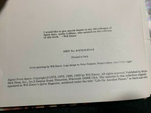 1983 SIGNAL FROM SPACE Will Eisner HC FN 6.0 Kitchen Sink / Fisherman Collection