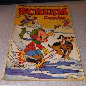 Scream Comics #2 Winter 1944 golden age precode cartoon Scarce kids ace comics