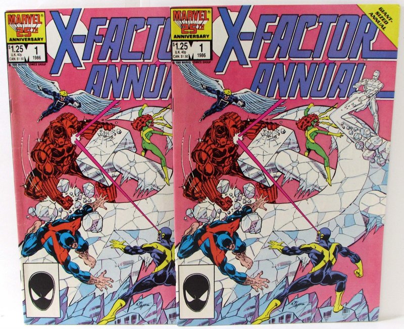 X-Factor Annual Lot of 2 #1 x2 Marvel (1986) 1st Series Comic Books