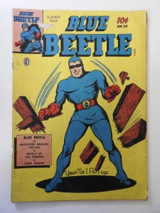 The Blue Beetle #38 (1945) GD+ cover detached, tape pull fc, rust on staples