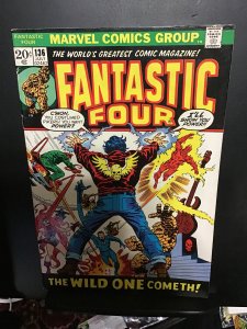 Fantastic Four #136 (1973) high-grade first wild one, medusa key! VF+ Wow