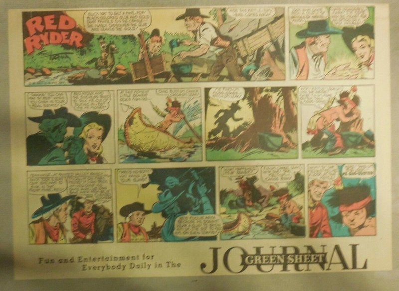 Red Ryder Sunday Page by Fred Harman from 1/20/1946 Half Page Size! 