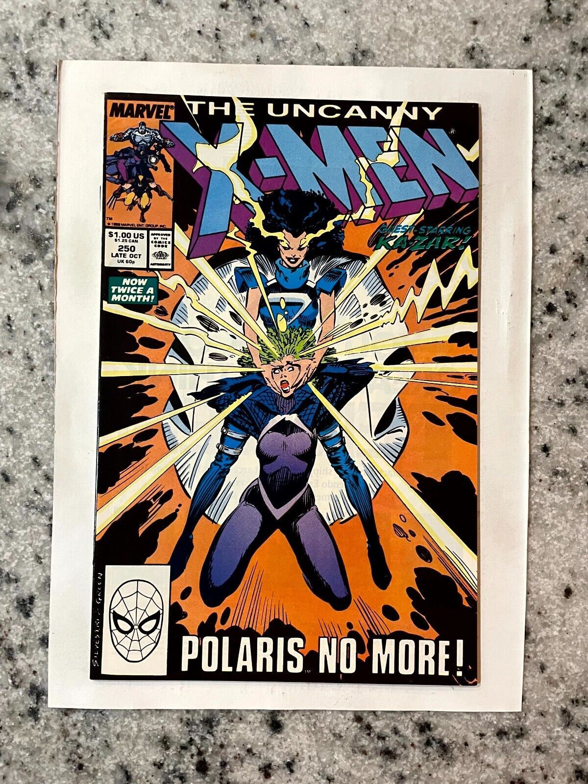 Uncanny x men 250 nm marvel comic book wolverine storm cyclops beast
