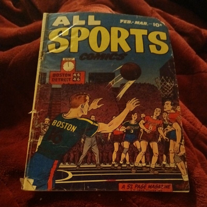 ALL SPORTS COMICS #3 Tom Molineaux Last Issue Golden Age Hillman 1949 magazine