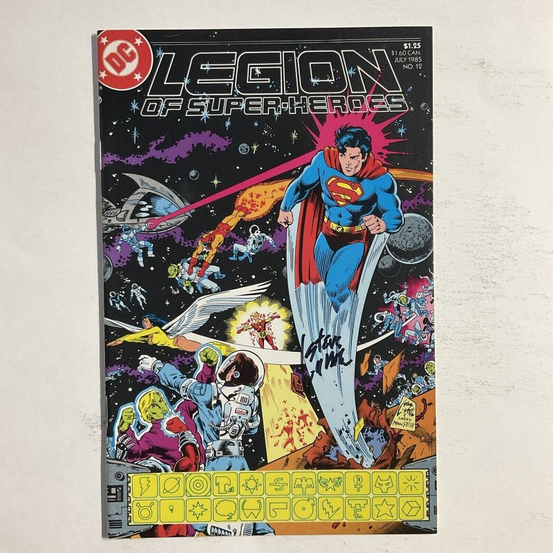 Legion Of Super-Heroes 12 1985 Signed by Steve Lightle DC Comics NM near mint