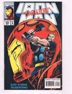 Iron Man # 304 FN/VF Marvel Comic Book Avengers Hulk Thor 1st Hulk Buster J80