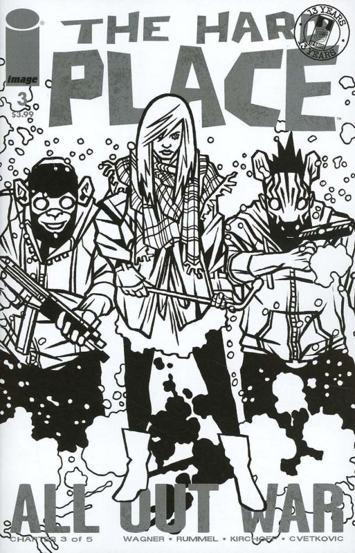 Hard Place, The #3E VF/NM ; Image | Walking Dead Tribute Variant B&W