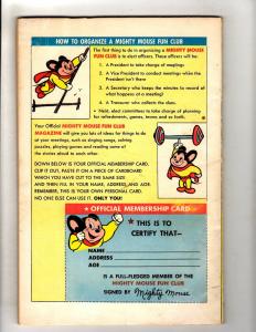 Mighty Mouse Fun Club Magazine # 5 FN Pines Silver Age Comic Book CBS TV JL11