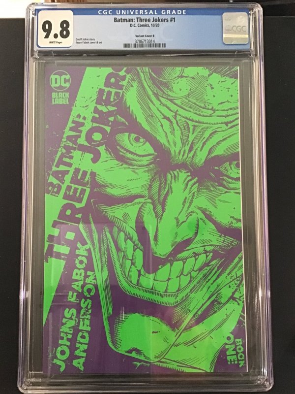 Batman : Three Jokers #1 9.8 CGC cover B 1:25 Ratio Retailer Incentive