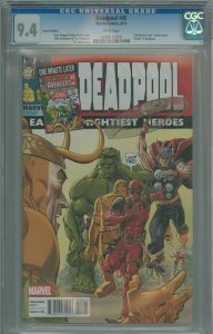 Deadpool #45 One Minute Later Variant Cover (2015) CGC 9.4 Condition!