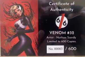 VENOM #32  SET OF 2 VARIANT COVERS | TRADE, SZERDY VIRGIN (WITH COA) - SEE NOTES