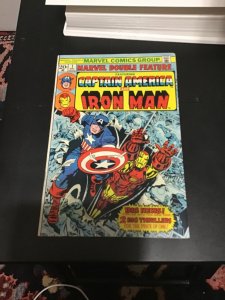 z Marvel Double Feature #1 (1973) Iron Man, Captain America! VF/NM RICHMOND CERT