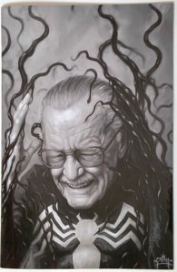 TRIBUTE: STAN LEE MARTIN ZAVALA B/W EMBOSSED VARIANT NM.
