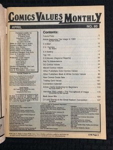 1993 COMICS VALUES MONTHLY Magazine #80 VG+ 4.5 Youngblood with Liefeld Poster