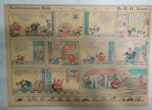 The Katzenjammer Kids Sunday by Knerr from 12/11/1938 Size: 11 x 15 inch