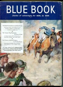 BLUE BOOK PULP-DEC 1941-FR/G-STOOPS COVER-BEDFORD-JONES-BOND-CHRISTIE FR/G