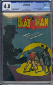 BATMAN #16 CGC 4.0 JOKER 1ST ALFRED WHITE PAGES