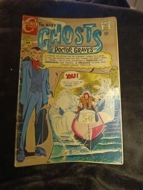 The Many Ghosts of Doctor Graves #11 Charlton Comics 1969 Steve Ditko cover Art