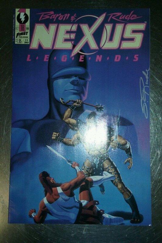 NEXUS legends 18 SIGNED BY STEVE RUDE science fiction 6.0 FIRST COMICS Clonezone