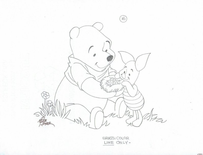 Winnie-the-Pooh Disney Pencil Concept Art - Pooh and Piglet #16 by Mike Royer