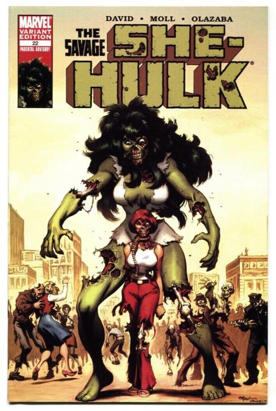 SHE-HULK #22 Zombie Variant cover-2007 comic book