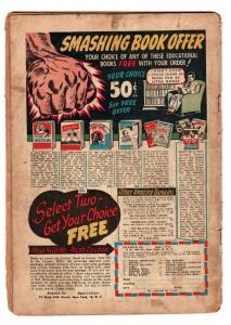 GREEN MASK VOL 2 #1 comic book 1945-BOUND & GAGGED BABE-TORTURE-SKULLS-CANNIBALS