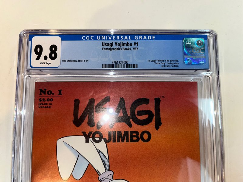 Usagi Yojimbo (1987) #1 (CGC 9.8 WP) 1st Usagi Yojimbo In His Own Title • Sakai