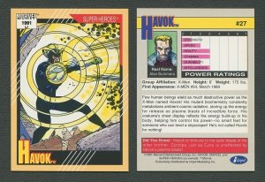 1991 Marvel Comics II  Card  #27 ( Havok )  MINT