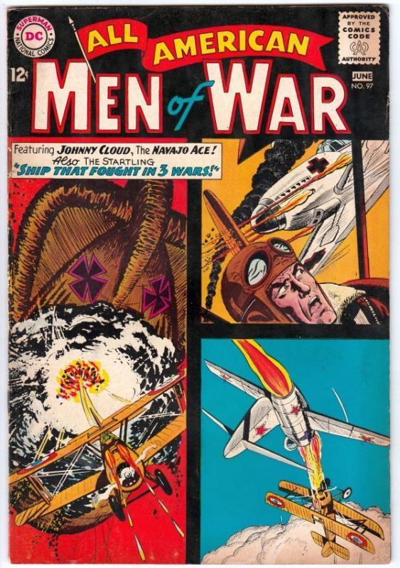 All-American Men of War 97 strict FN/VF+ 7.5    100s more DC War books up now 