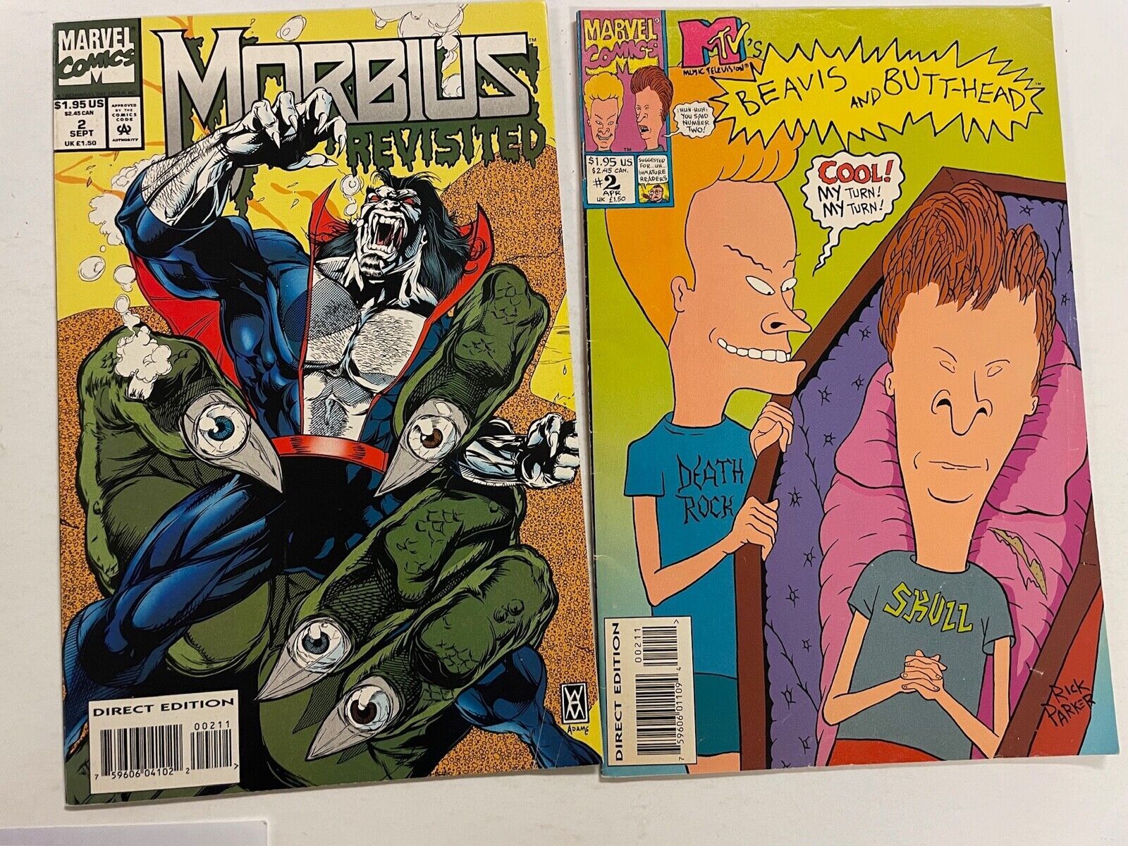 4 Marvel Comic Books Bevis and ButtHead 2 Morbius 2 Illuminator