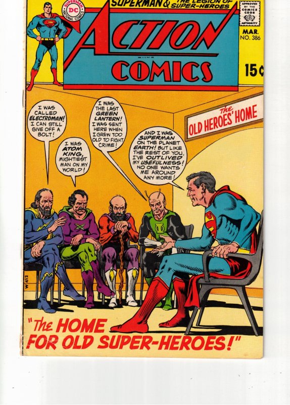 Action Comics #386 (1970) NM- High-Grade Home For Old Super-Heroes Utah CERT!