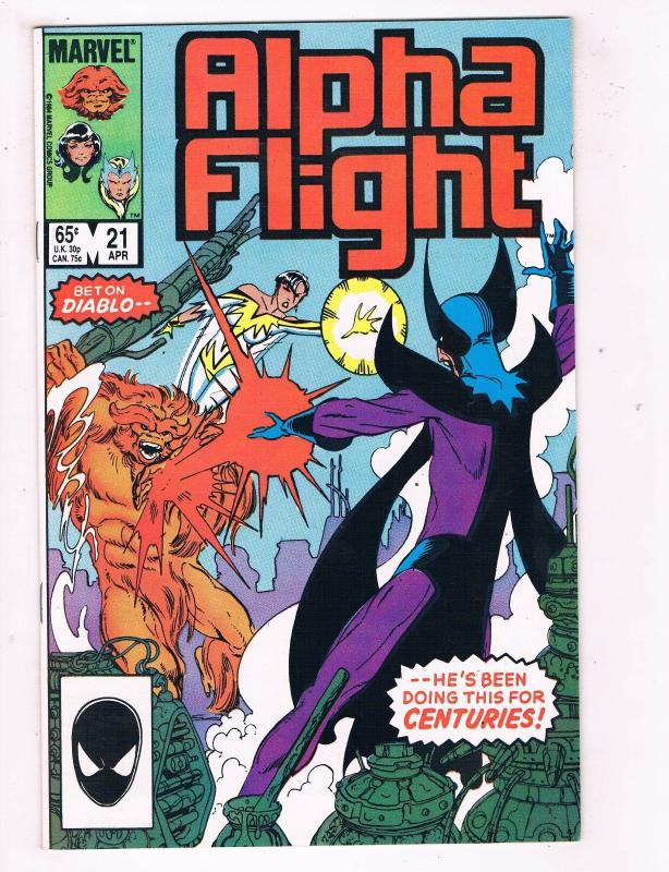 Alpha Flight #21 VF/NM Marvel Comics Copper Age Comic Book Apr 1985 DE41 AD18