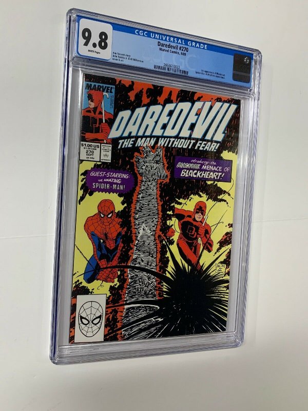 Daredevil 270 Cgc 9.8 White Pages 1st First Appearance Of Blackheart Marvel