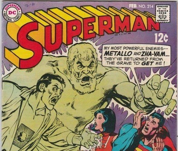 Superman #214 strict VF/NM 9.0 High-Grade   Appearance - Metallo   Many more up