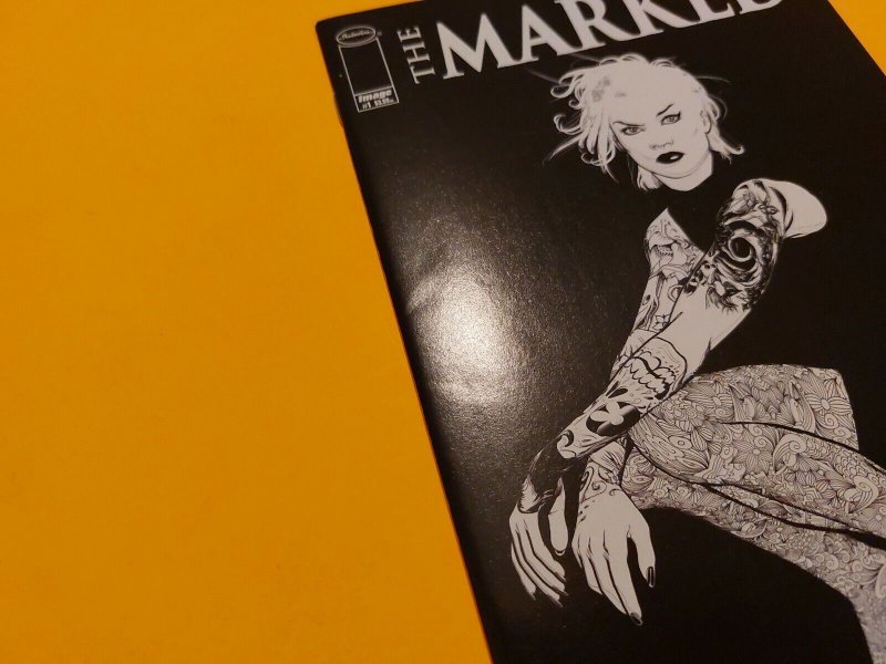 2019 THE MARKED 1 2nd Printing black white cover VF+