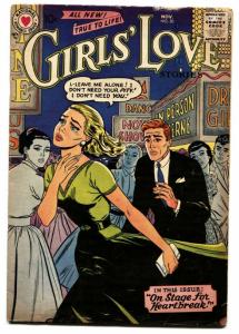 GIRLS LOVE STORIES #50 comic book 1957-DC ROMANCE-NITE CLUB COVER VG