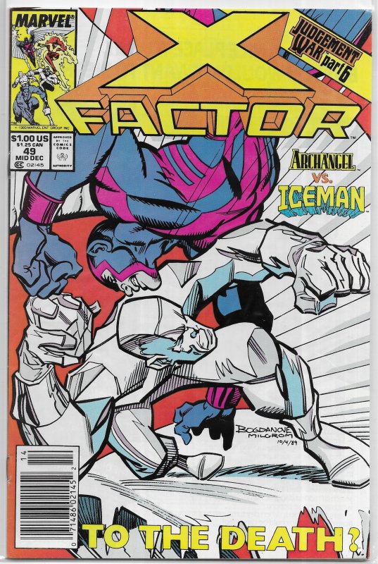 X-Factor (vol. 1, 1986) # 49 VG (Judgment War 6) Simonson/Paul Smith