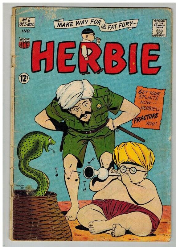 HERBIE  5 GOOD- Beatles, Sinatra, Dean Martin Oct 1964 COMICS BOOK