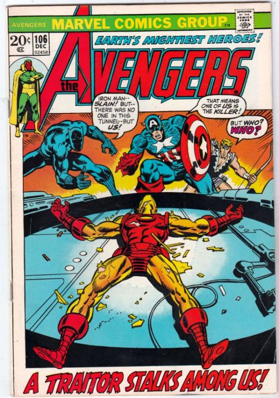 Avengers, The #106 (Dec-72) FN/VF+ Mid-High-Grade Avengers