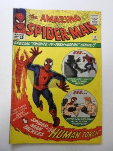 The Amazing Spider-Man #8 (1964) VG Condition small bug chew top left