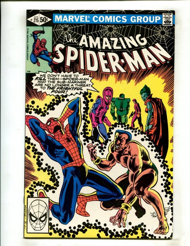 AMAZING SPIDER-MAN #215 (9.2) NAMOR, JRJR!! 1981