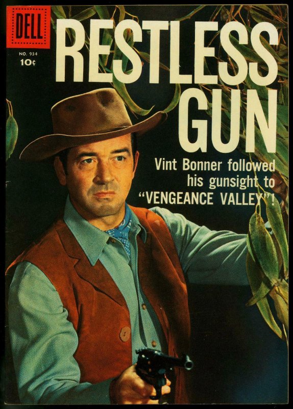Restless Gun- Four Color Comics #934 1958- Photo cover Western VF 