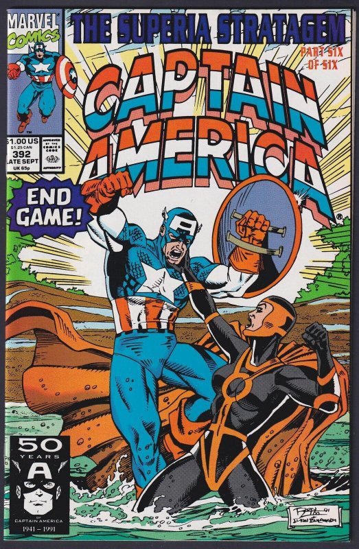 Captain America #391 392 (1991) Marvel comic lot of 2