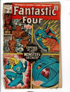 Fantastic Four # 106 GD Marvel Comic Book Dr. Doom Thing Human Torch In Girl RJ7