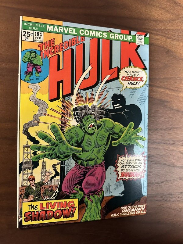 Incredible Hulk #184 VF Cover art by Herb Trimpe (Marvel 1975) MVS Intact