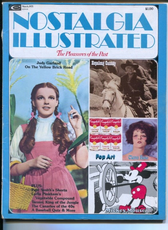 Nostalgia Illustrated 8/1975-Marvel-Judy Garland-Ronald Reagan-Abbott & Coste...