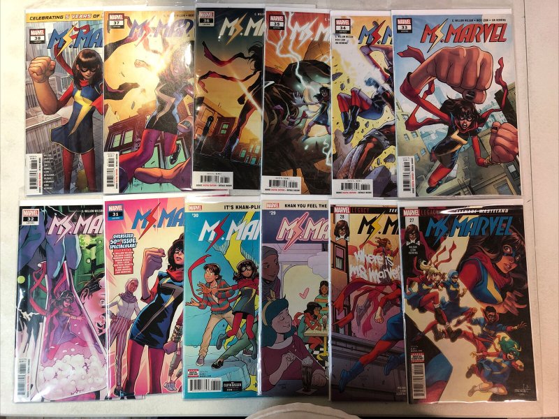Ms. Marvel (2016) #1-11 13-38 (VF+/NM) Near Complete Run Set Kamala Khan