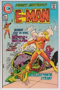 E-MAN #1 (Oct 1973) VF 8.0 Origin & 1st app, Staton c/a!