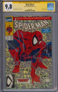 SPIDER-MAN #1 CGC 9.8 LIZARD SS SIGNED TODD MCFARLANE WHITE PAGES 7001